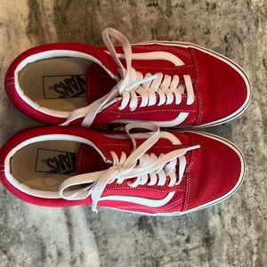 Old Skool Vans Red 7.5 Men 9.0 Women